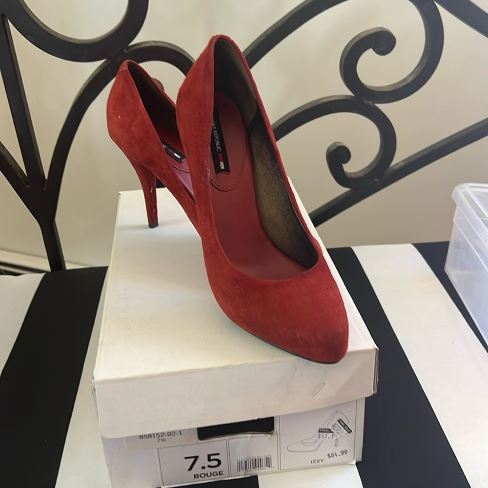 Banana Republic high heel shoes in red - worn